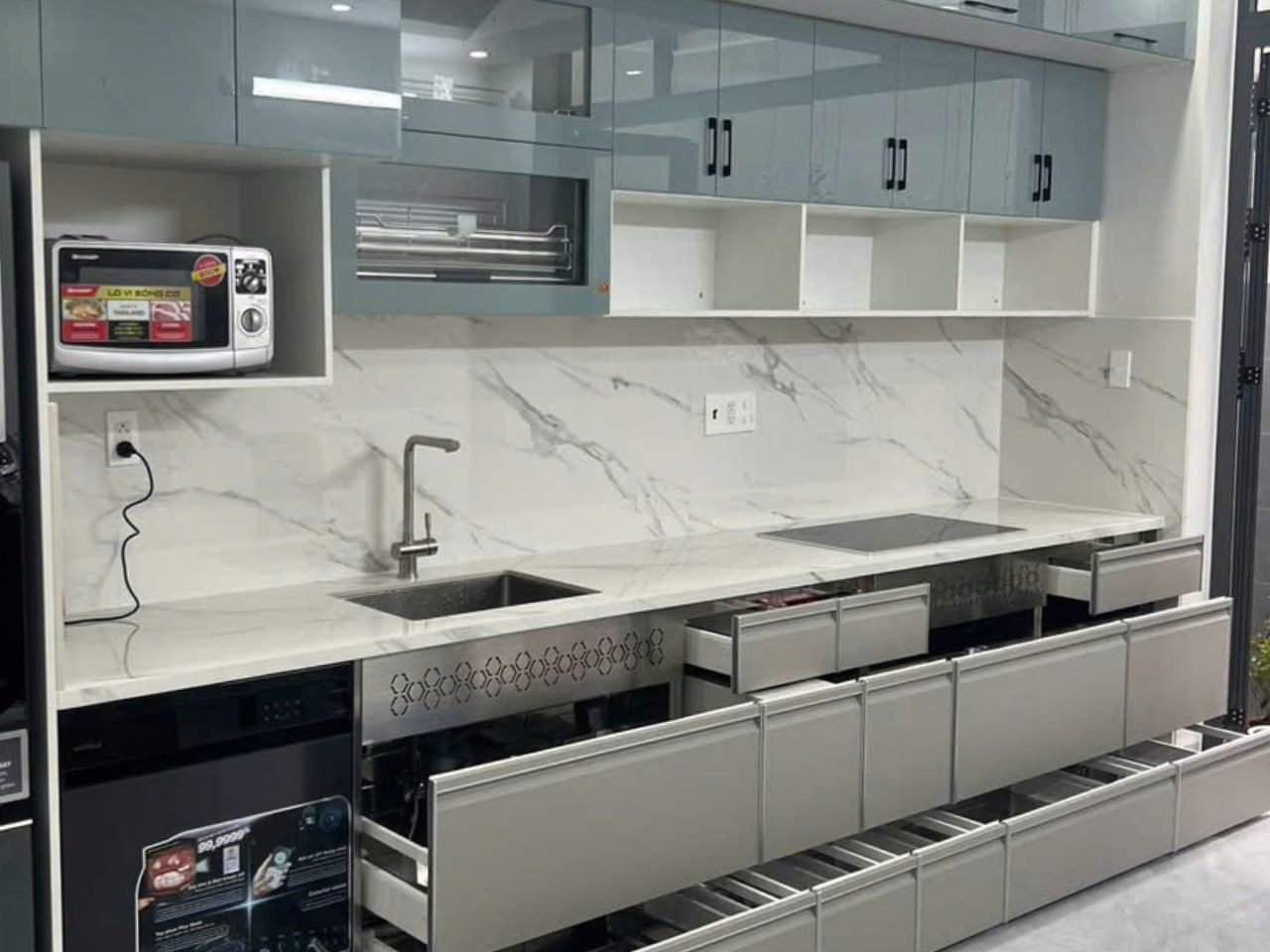 Tủ Bếp Inox 304 Hệ Hai Lớp
