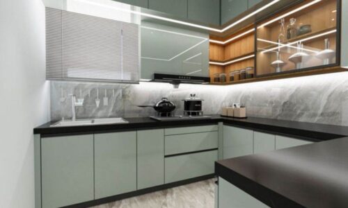 Tủ Bếp Nhựa Picomat Cánh Phủ Acrylic