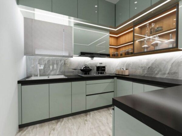 Tủ Bếp Nhựa Picomat Cánh Phủ Acrylic