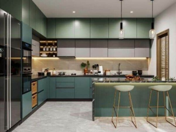 Tủ Bếp Gỗ Nhựa Cánh Acrylic 