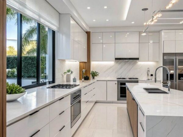 Tủ Bếp Gỗ Nhựa Cánh Acrylic 