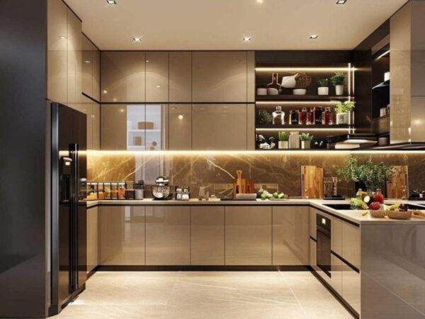 Tủ Bếp Nhựa Picomat Cánh Phủ Acrylic