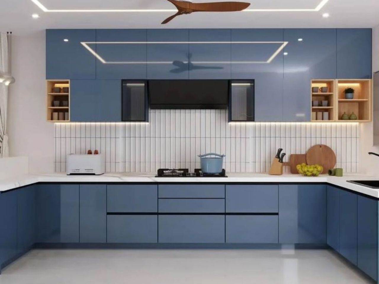 Tủ Bếp Nhựa Cánh Kính