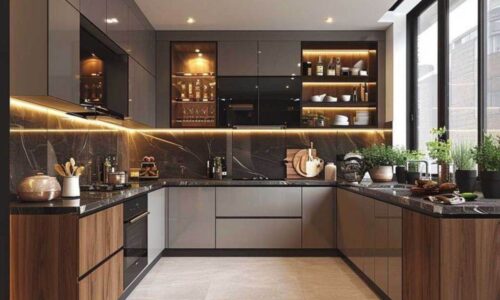 Tủ Bếp Nhựa Giả Gỗ 