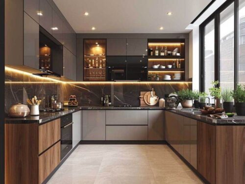 Tủ Bếp Nhựa Giả Gỗ 