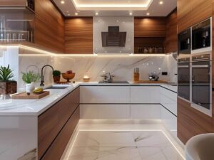 Tủ Bếp Nhựa Giả Gỗ 