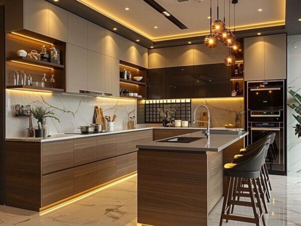 Tủ Bếp Nhựa Giả Gỗ 