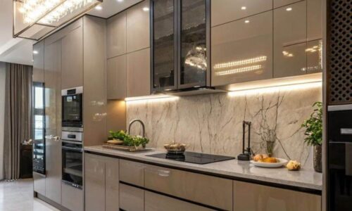 Tủ Bếp Nhựa Cánh Kính