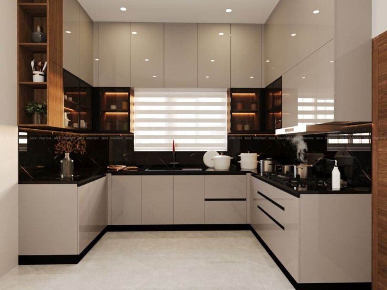 Tủ Bếp Nhựa Cánh Kính