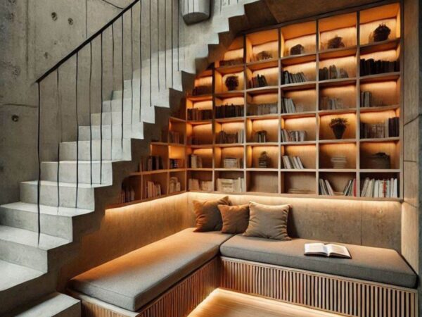 Tủ Cầu Thang Gỗ Công Nghiệp