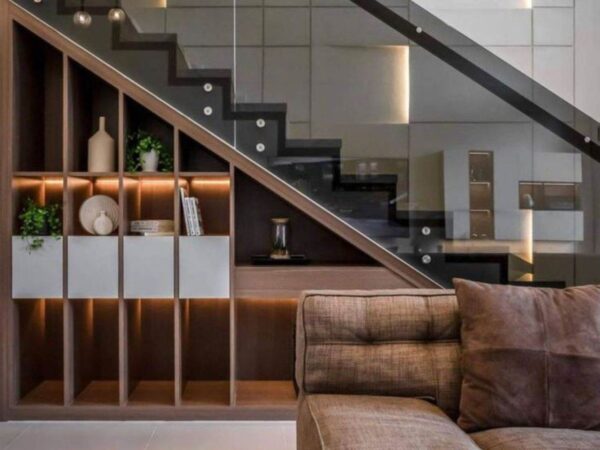 Tủ Cầu Thang Gỗ Công Nghiệp