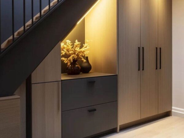 Tủ Cầu Thang Gỗ Công Nghiệp