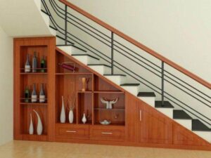 Tủ Cầu Thang Nhôm Kính