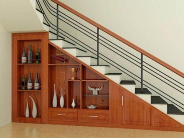 Tủ Cầu Thang Nhôm Kính