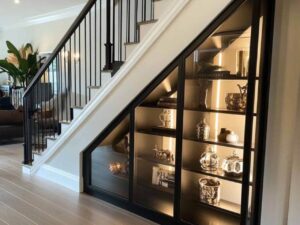 Tủ Cầu Thang Nhôm Kính