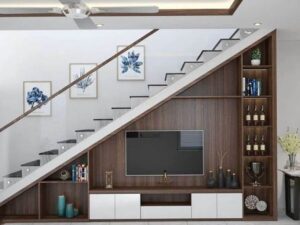 Tủ Cầu Thang Nhôm Kính