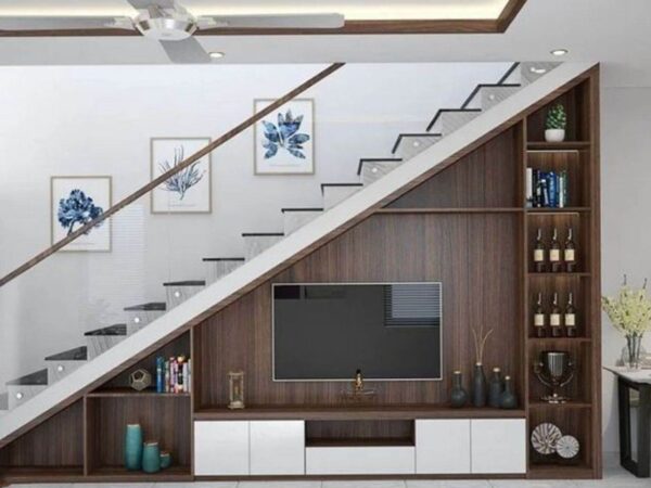 Tủ Cầu Thang Nhôm Kính