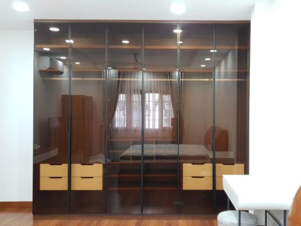 Tủ Quần Áo Cánh Kính Màu Trà