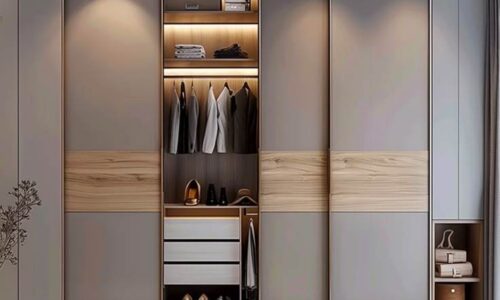 Tủ Quần Áo Gỗ Công Nghiệp Cửa Lùa 