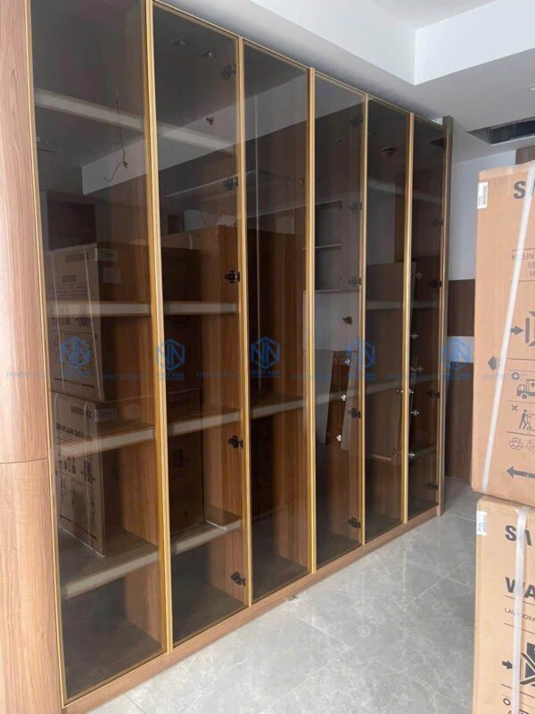 Tủ Quần Áo Nhôm Cánh Kính Cường Lực