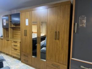 Tủ Quần Áo Nhôm Kính Vân Gỗ