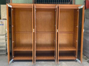 Tủ Quần Áo Nhôm Kính Vân Gỗ