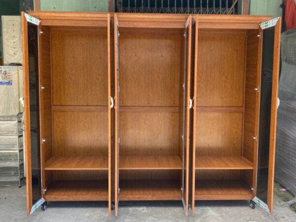 Tủ Quần Áo Nhôm Kính Vân Gỗ