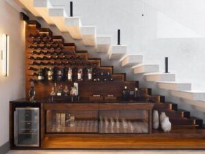 Tủ Gầm Cầu Thang Kết Hợp Tủ Rượu