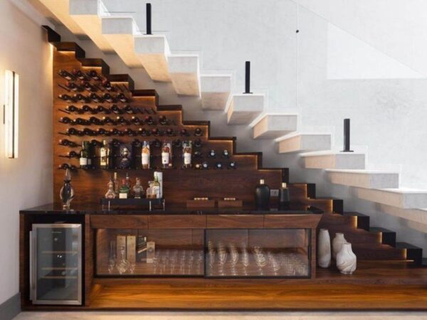 Tủ Gầm Cầu Thang Kết Hợp Tủ Rượu