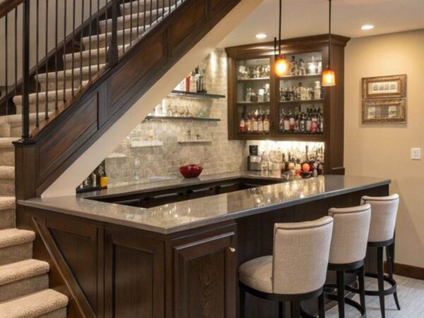 Tủ Gầm Cầu Thang Kết Hợp Tủ Rượu