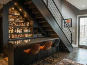 Tủ Gầm Cầu Thang Kết Hợp Tủ Rượu