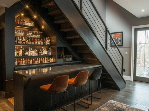 Tủ Gầm Cầu Thang Kết Hợp Tủ Rượu