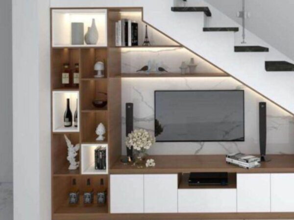 Tủ Gầm Cầu Thang Kết Hợp Tủ Rượu