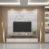 Vách Tivi Nhựa Giả Gỗ