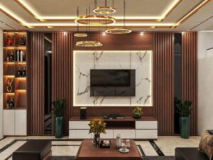 Vách Tivi Nhựa Giả Gỗ