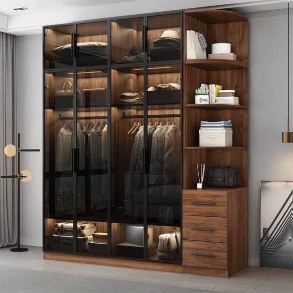 Tủ Quần Áo Nhôm Kính